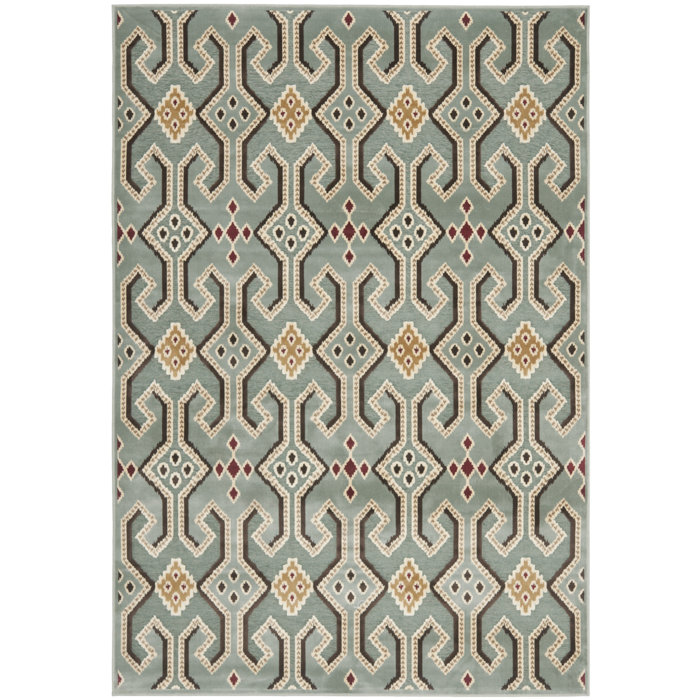 Dakota Fields Braswell Geometric Blue Area Rug Wayfair